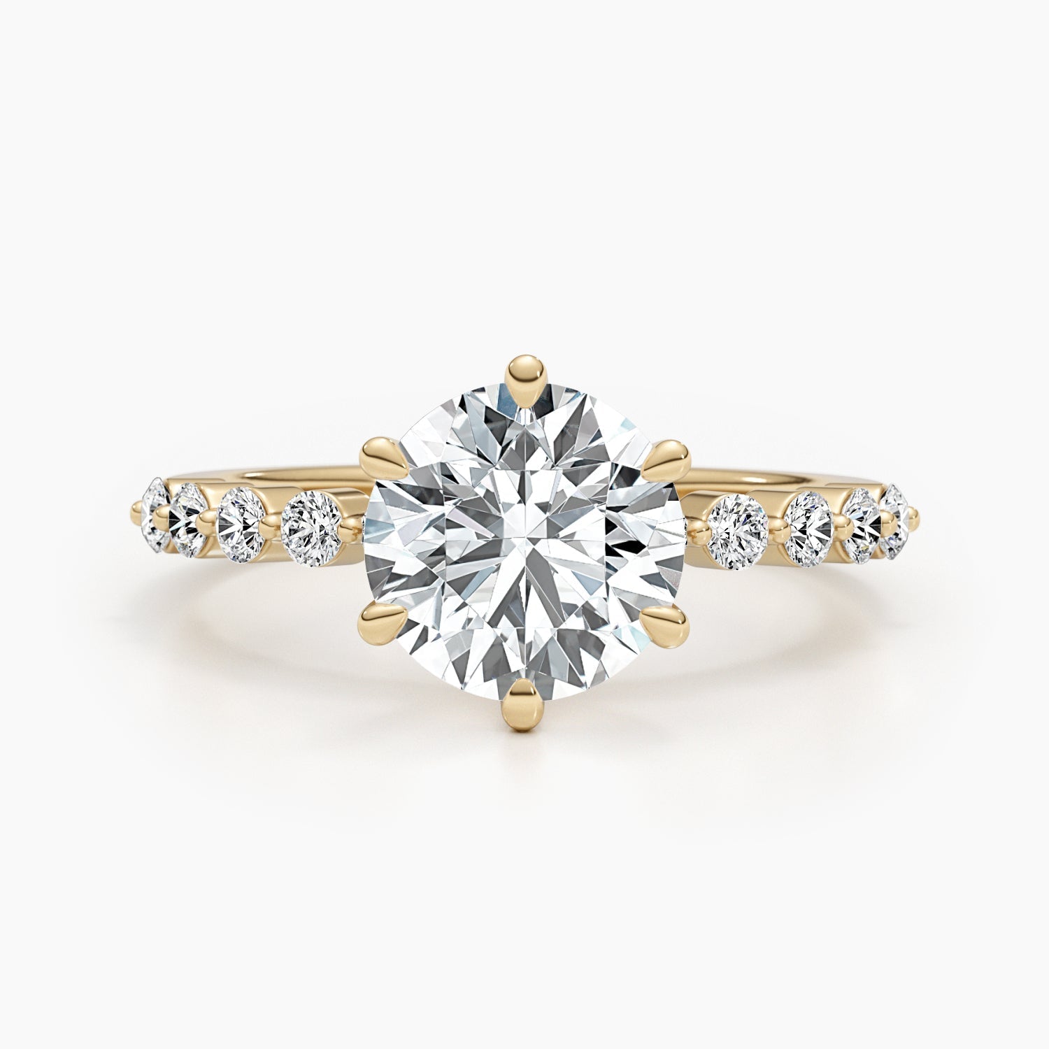 2.5 CT Round Solitaire CVD G/VS Diamond Engagement Ring 4