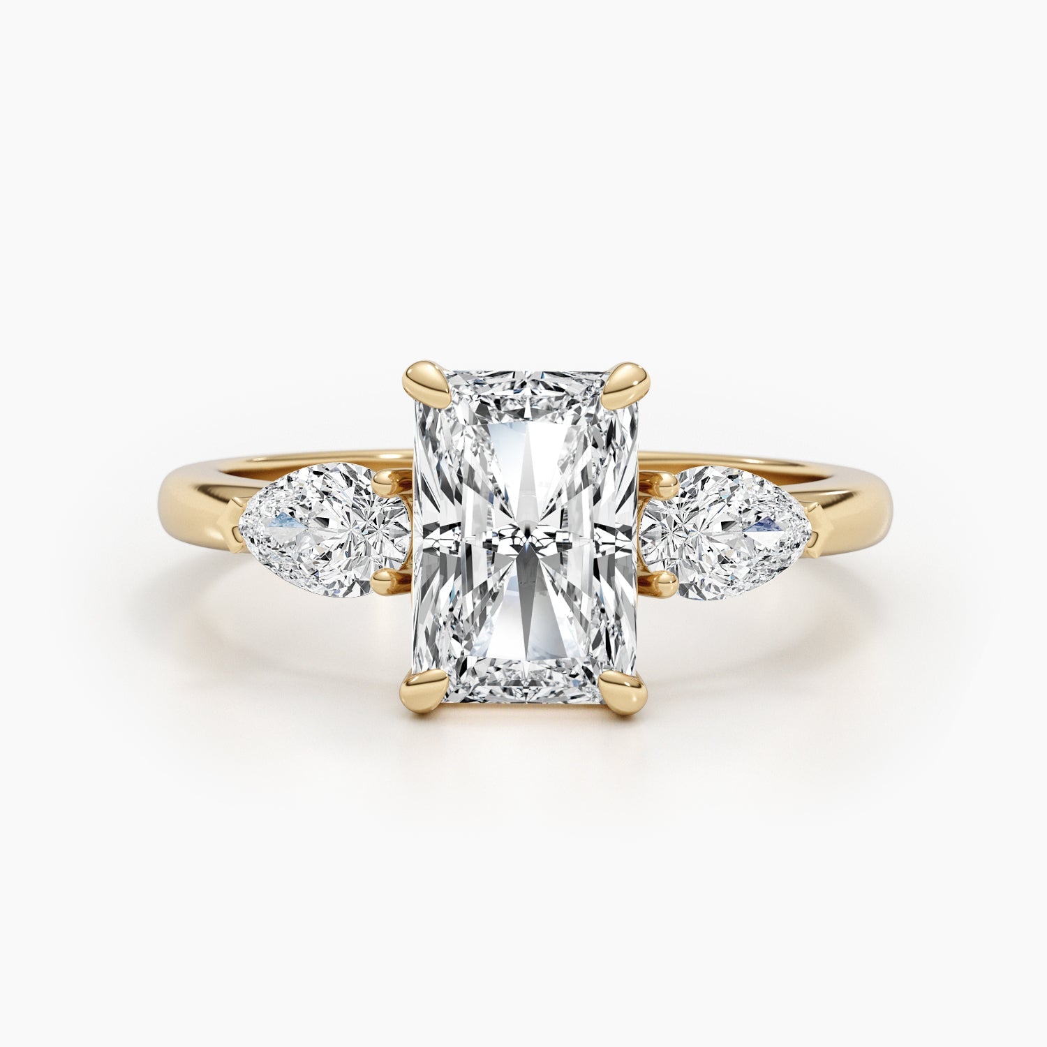 2.62 CT Radiant Solitaire CVD E/VS Diamond Engagement Ring 4