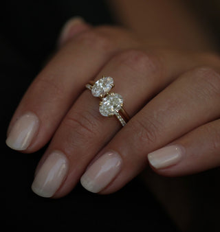 1.21 CT Oval Cut Pave CVD E/VS1 Diamond Engagement Ring 14