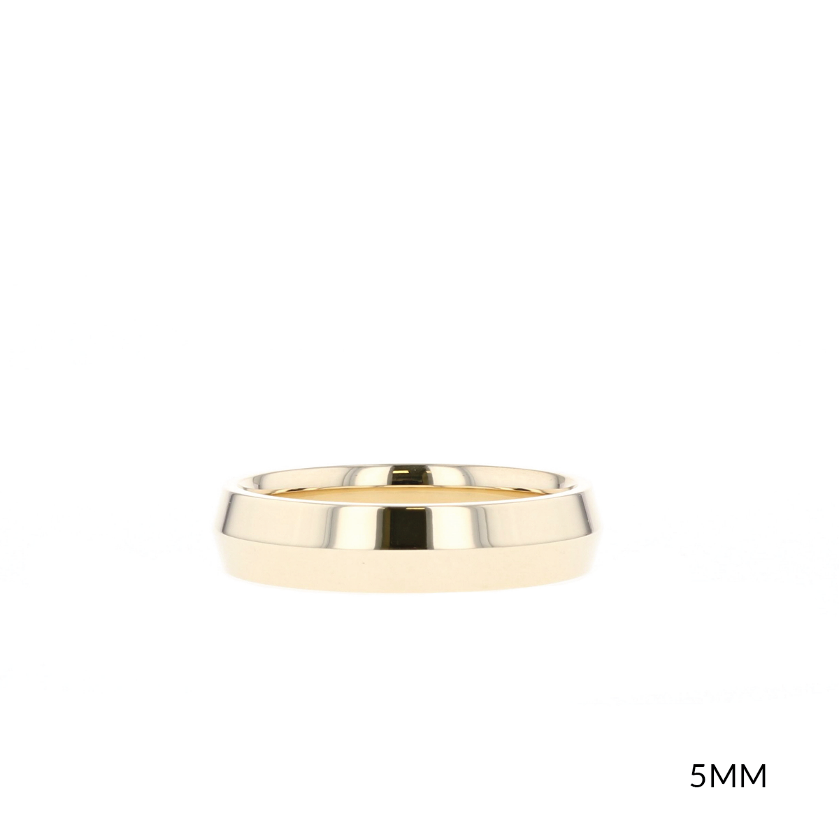 Polished Finish Yellow Gold Regular Men's Wedding Band 16