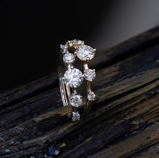 0.80 CT Round Dainty CVD EF/VS Diamond Wedding Band 15