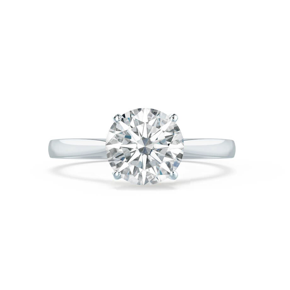 1.20 CT Round Shaped Moissanite Solitaire Style Engagement Ring 7