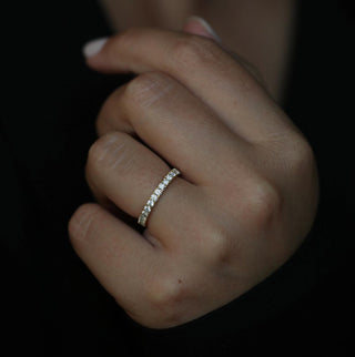 0.55 CT Round Half Eternity CVD EF/VS Diamond Wedding Band 2