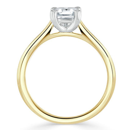 1.0 CT Asscher Cut Solitaire Moissanite Engagement Ring 6