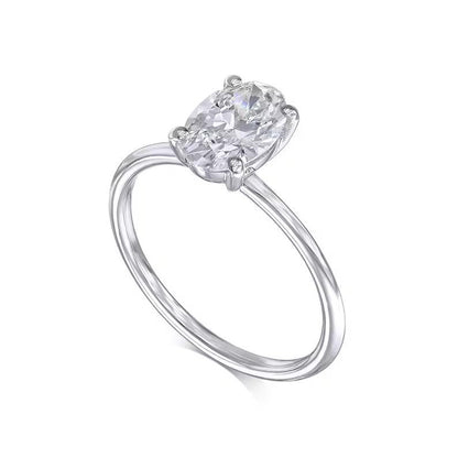1.0 CT Oval Solitaire CVD E/VS2 Diamond Engagement Ring 5