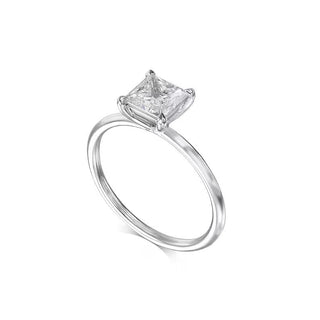 1.0 CT Princess Solitaire CVD E/VS2 Diamond Engagement Ring 4