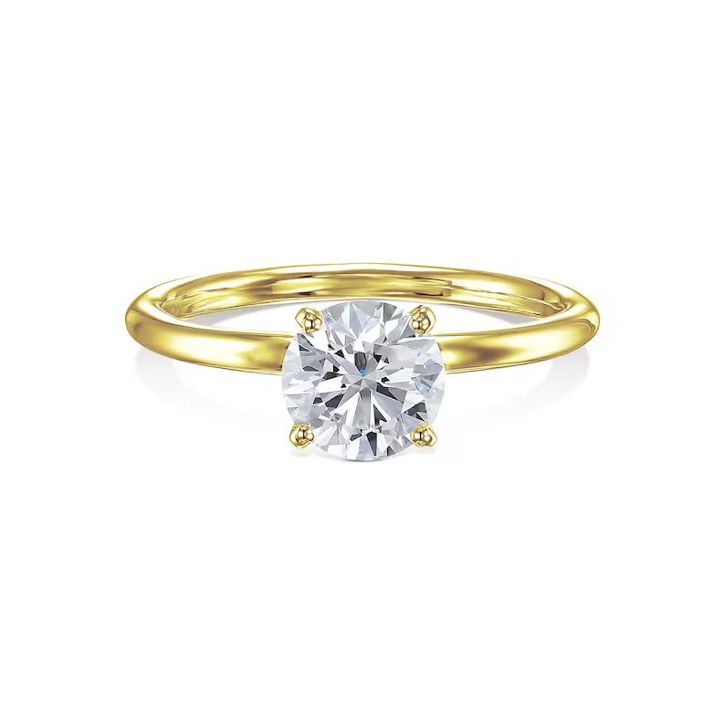 1.0 CT Round Solitaire CVD F/VS1 Diamond Engagement Ring 6