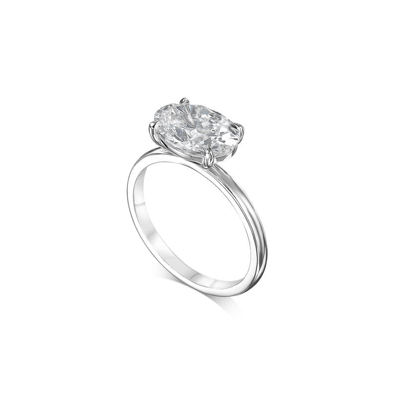 2.50 CT Oval Solitaire CVD E/VS2 Diamond Engagement Ring 5