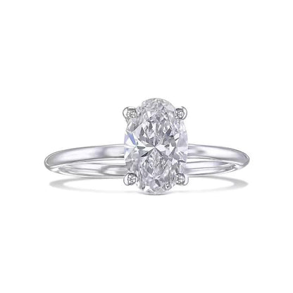 1.0 CT Oval Solitaire CVD E/VS2 Diamond Engagement Ring 4
