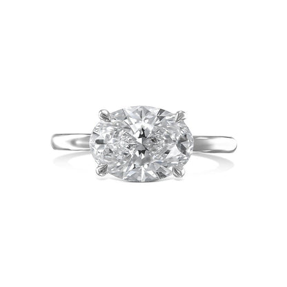2.50 CT Oval Solitaire CVD E/VS2 Diamond Engagement Ring 4
