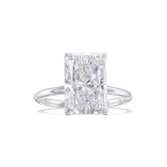 5.0 CT Radiant Solitaire CVD F/VS1 Diamond Engagement Ring 1