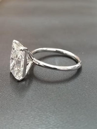 5.0 CT Radiant Solitaire CVD F/VS1 Diamond Engagement Ring 4