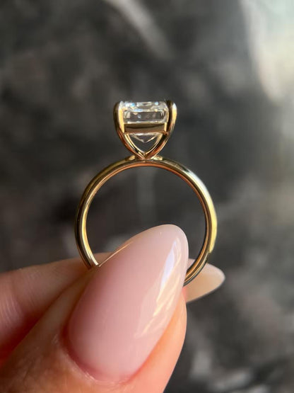 4.38 CT Emerald Solitaire CVD E/VS2 Diamond Engagement Ring 3