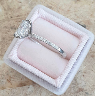 2.03 CT Radiant Hidden Halo CVD F/VS2 Diamond Engagement Ring 3