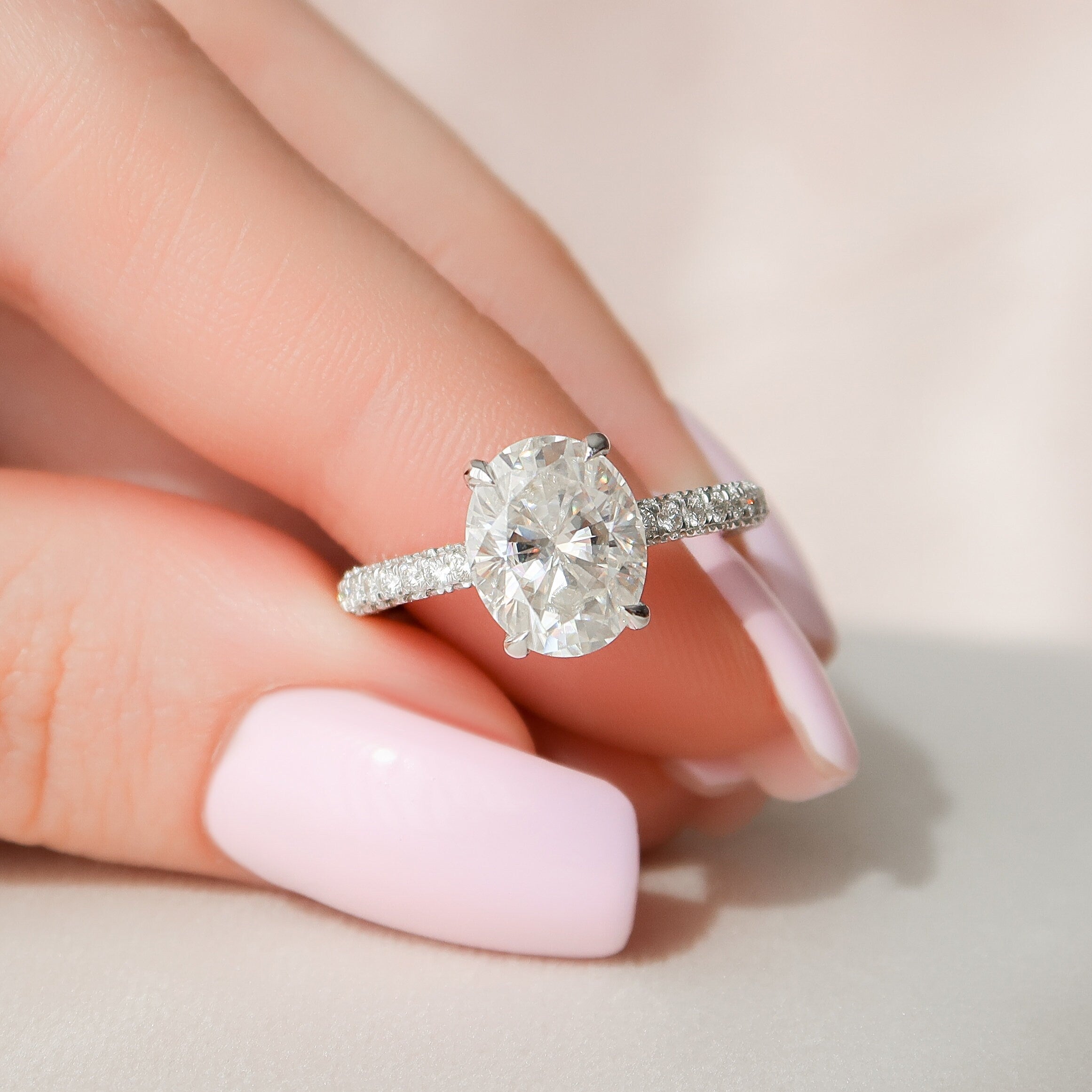 Moissanite Engagement Rings | Real Moissanite Rings for Women