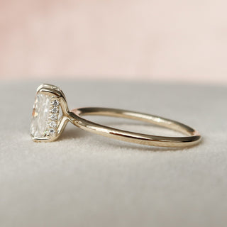 1.5 CT Radiant Hidden Halo Moissanite Engagement Ring 4