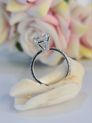 4.0 CT Cushion Pave Style CVD F/VS1 Diamond Engagement Ring 8