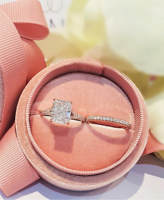 3.0 CT Radiant Split Shank Pave CVD F/VS1 Diamond Engagement Ring 8