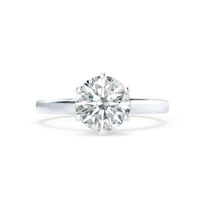 1.50 CT Round Shaped Moissanite Solitaire Style Engagement Ring 10