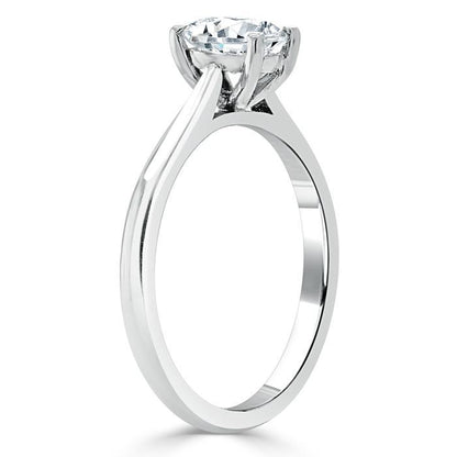 0.75 CT Oval Cut Solitaire Moissanite Engagement Ring 2