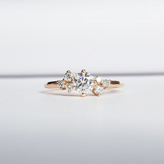 0.50 CT Round Cluster CVD G/VS1 Diamond Engagement Ring 1