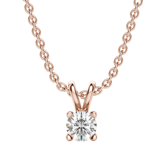 0.75 CT Round Solitaire CVD F/VS Diamond Necklace 10