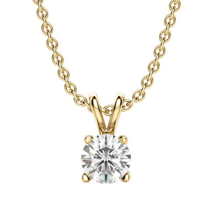 0.25 CT-1.0 CT Round Solitaire CVD F/VS Diamond Necklace 7