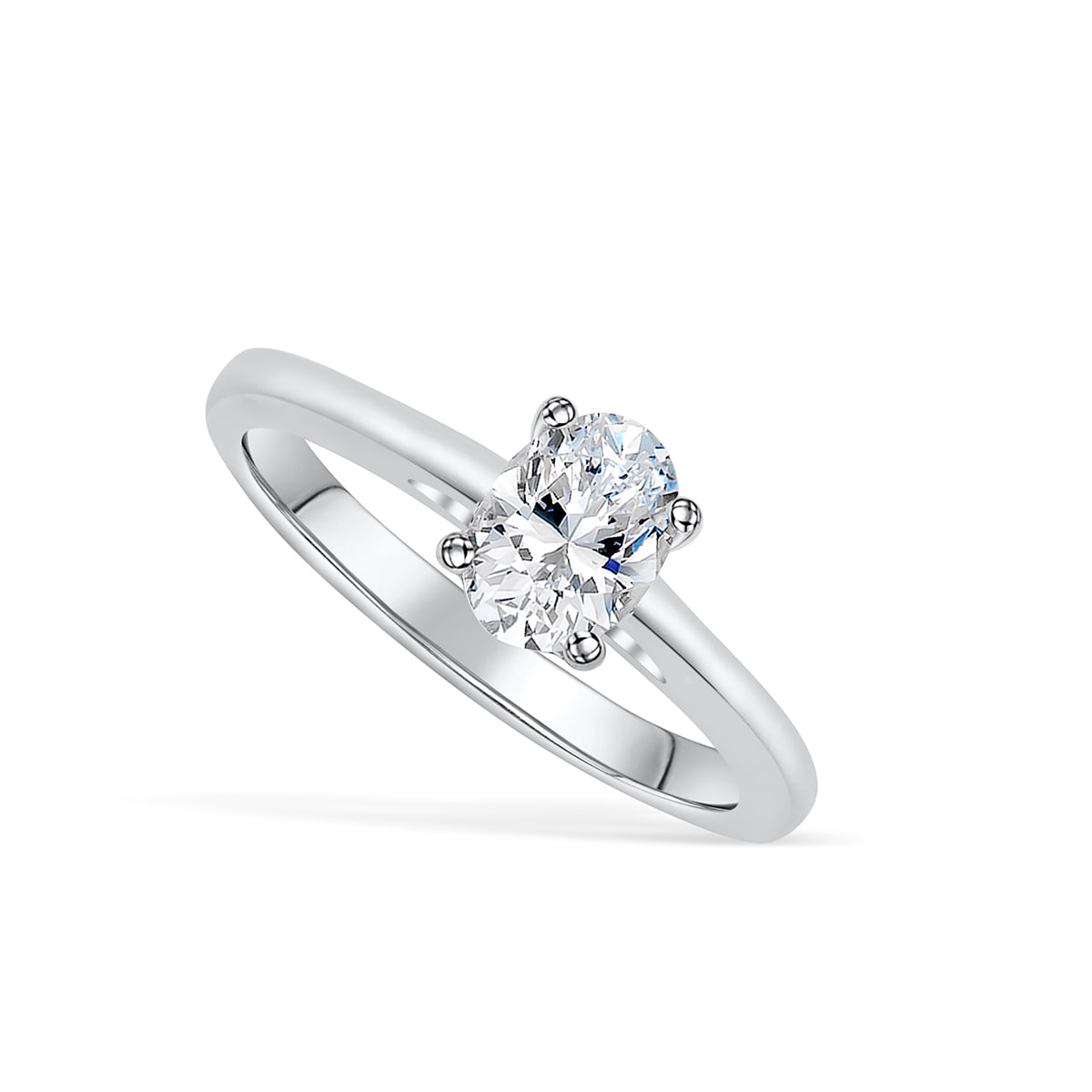 1.33 CT Oval Cut Solitaire Moissanite Engagement Ring 6