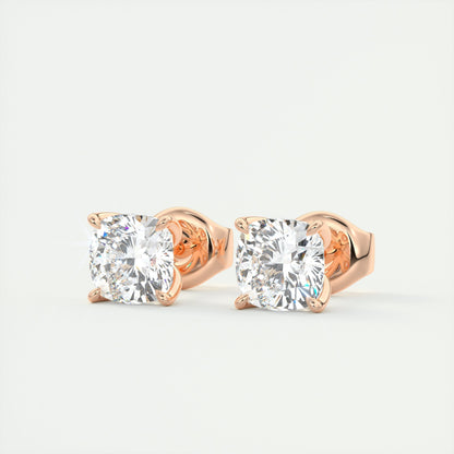 1.0 CT Round Solitaire CVD G/VS Diamond Earrings 8