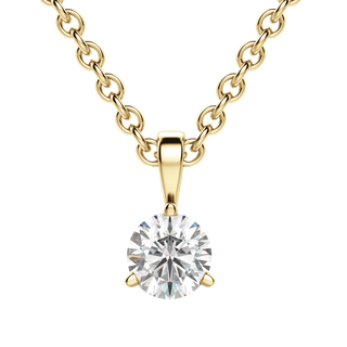 0.50 CT Round Solitaire CVD F/VS Diamond Necklace 10