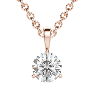 0.50 CT Round Solitaire CVD F/VS Diamond Necklace 14