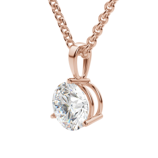 0.50 CT Round Solitaire CVD F/VS Diamond Necklace 17