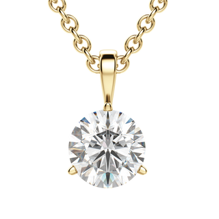0.50 CT Round Solitaire CVD F/VS Diamond Necklace 7