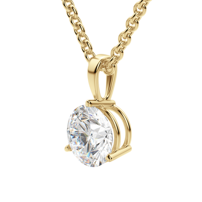 0.25 CT- 0.75 CT Round Solitaire CVD F/VS Diamond Necklace 13