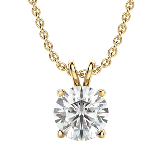 0.75 CT Round Solitaire CVD F/VS Diamond Necklace 5