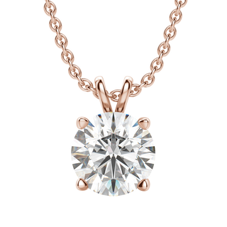 0.75 CT Round Solitaire CVD F/VS Diamond Necklace 13