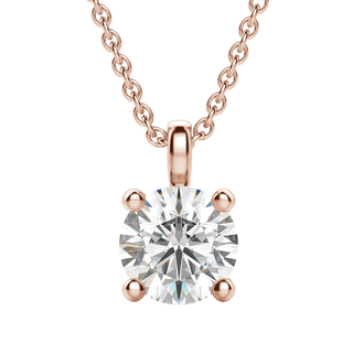 0.50 CT Round Solitaire CVD F/VS Diamond Necklace 14