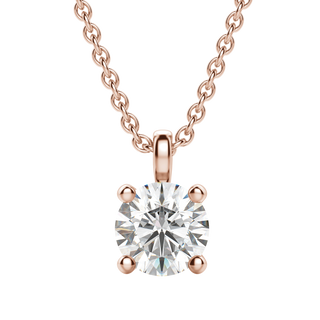 0.50 CT Round Solitaire CVD F/VS Diamond Necklace 11