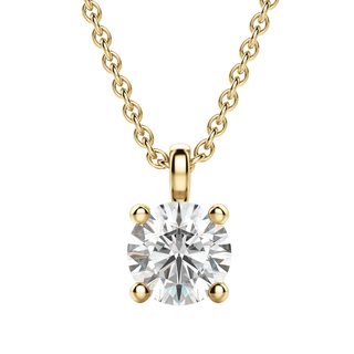 0.50 CT Round Solitaire CVD F/VS Diamond Necklace 19