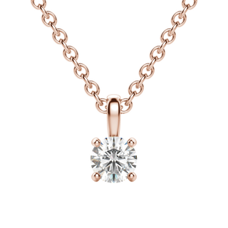0.50 CT Round Solitaire CVD F/VS Diamond Necklace 22