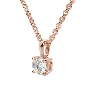 0.50 CT Round Solitaire CVD F/VS Diamond Necklace 27