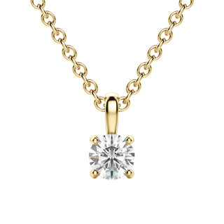 0.50 CT Round Solitaire CVD F/VS Diamond Necklace 6