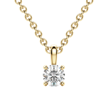 0.25 CT-0.75 CT Round Solitaire CVD F/VS Diamond Necklace 6