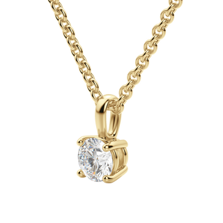 0.50 CT Round Solitaire CVD F/VS Diamond Necklace 9