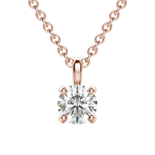 0.50 CT Round Solitaire CVD F/VS Diamond Necklace 23