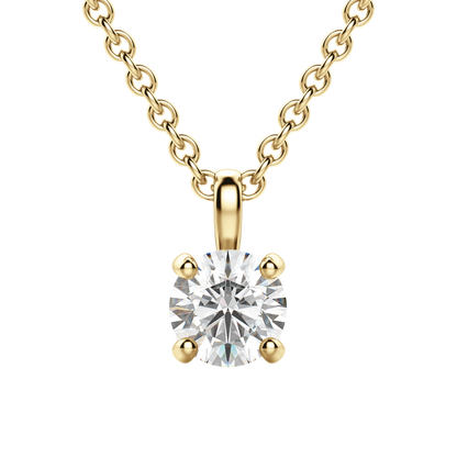 0.25 CT-0.75 CT Round Solitaire CVD F/VS Diamond Necklace 29