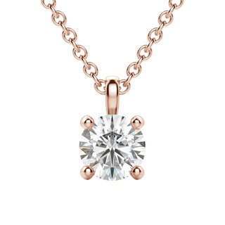 0.50 CT Round Solitaire CVD F/VS Diamond Necklace 17