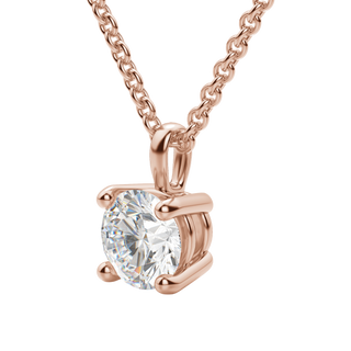 0.50 CT Round Solitaire CVD F/VS Diamond Necklace 24