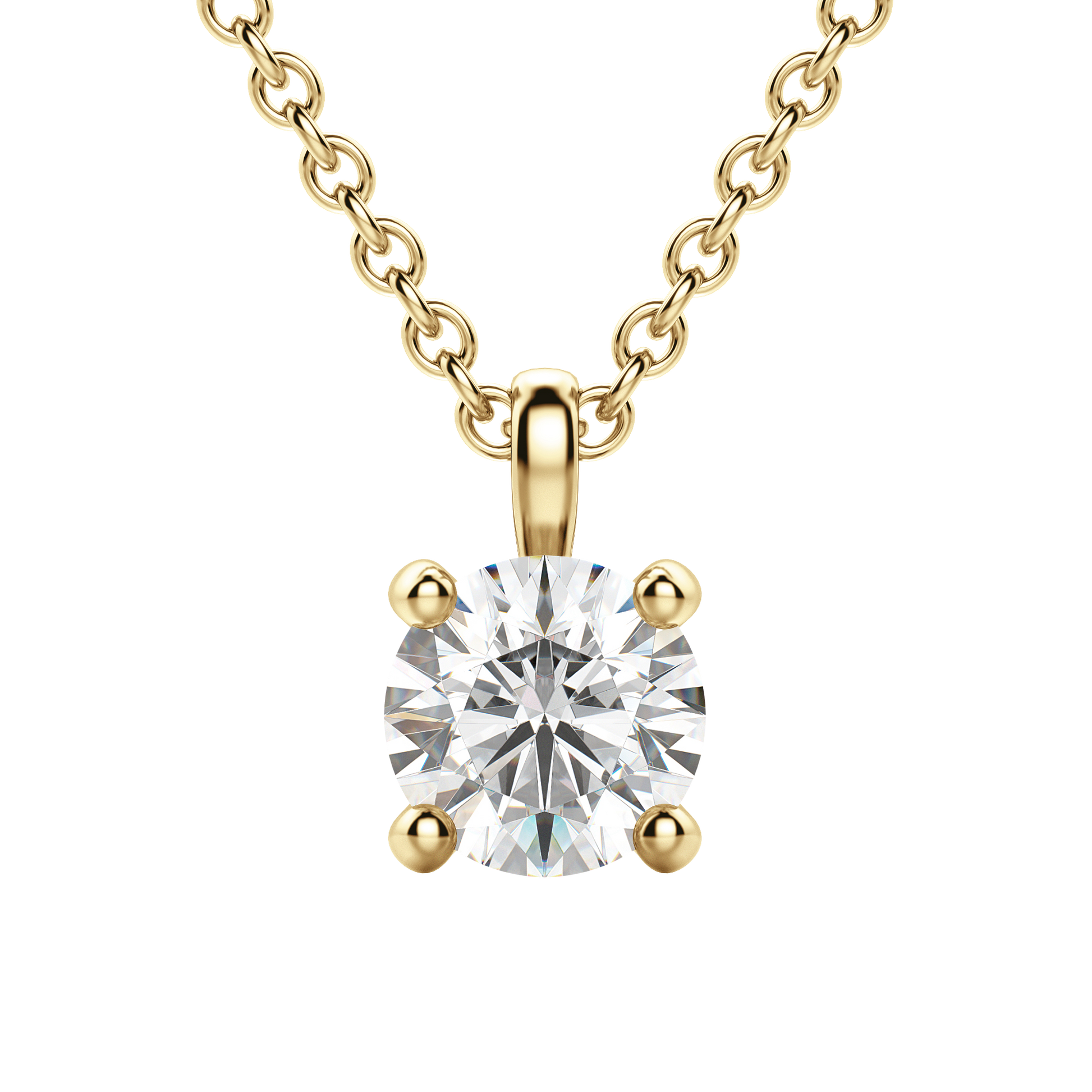 0.25 CT-0.75 CT Round Solitaire CVD F/VS Diamond Necklace 25