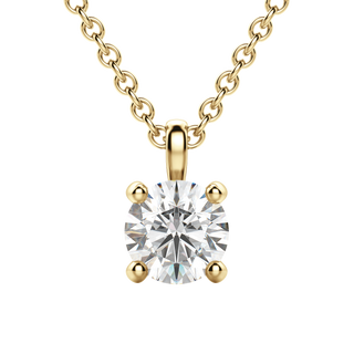 0.50 CT Round Solitaire CVD F/VS Diamond Necklace 25
